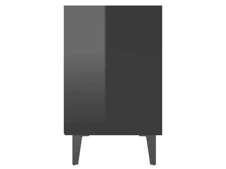 vidaXL 2 szafki nocne z metalowymi nóżkami, czarne, połysk, 40x30x50cm Głębokość 30 cm Płyta MDF Szerokość 40 cm Kolor Czarny Wysokość 50 cm Płyta laminowana Płyta meblowa Pomieszczenie Sypialnia