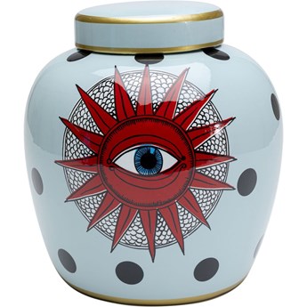 Pojemnik dekoracyjny Magic Eye Ø21x22 cm niebieski