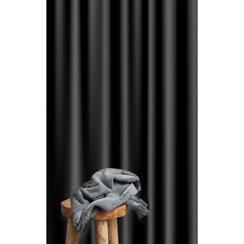 Czarna zasłona prysznicowa Bahne & CO Pure, 180x200 cm