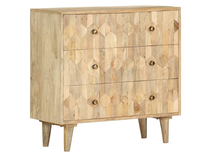 vidaXL Komoda, 75x35x75 cm, lite drewno mango Płyta MDF Głębokość 35 cm Kategoria Komody Szerokość 105 cm Styl Vintage