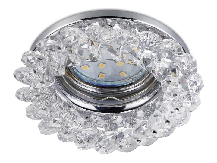 Okrągły wpust glamour Dolomite 651700152 srebrne oczko do biura Okrągłe Oprawa stropowa Kolor Srebrny