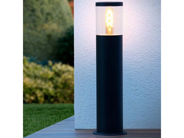 Czarny słupek ogrodowy Fedor 14899/50/30 okrągły outdoor metalowy Kategoria Lampy ogrodowe Kolor Szary