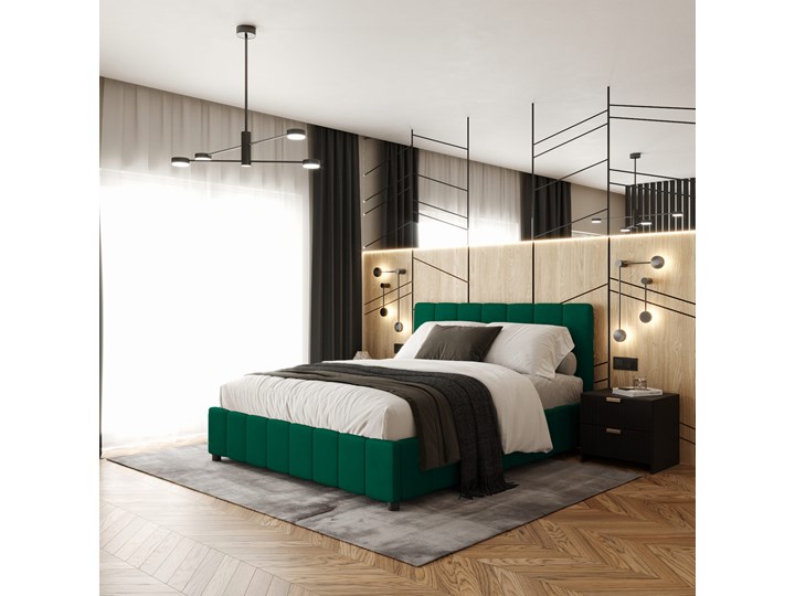 Łóżko tapicerowane 160x200  LEA z pojemnikiem na pościel kolor do wyboru Tkanina Metal Drewno Rozmiar materaca 160x200 cm Kategoria Łóżka do sypialni