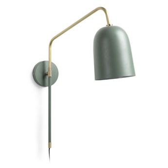 Lampa ścienna - audrie - zielona - metal - w stylu skandynawski