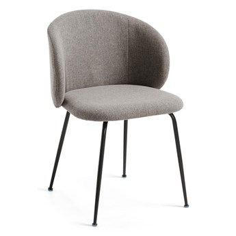 Krzesło do jadalni - monna - szary - tkanina - nowoczesny