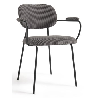 Krzesło do jadalni - auxtina - szary - tkanina - nowoczesny