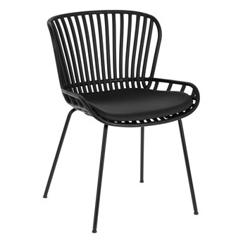 Krzesło do jadalni - surpik - czarny - plastik - nowoczesny