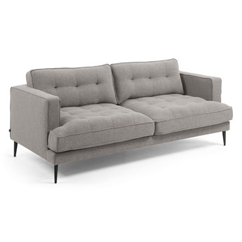 2-osobowa sofa - tanya - szary - pianka - vintage