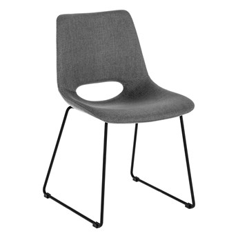 Krzesło do jadalni - zahara - szary - tkanina - nowoczesny