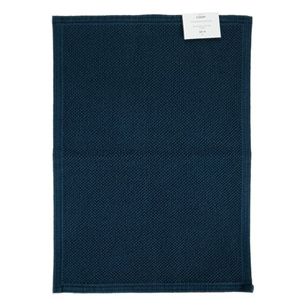 Niebieski bawełniany dywanik łazienkowy Bahne & CO, 70x50 cm