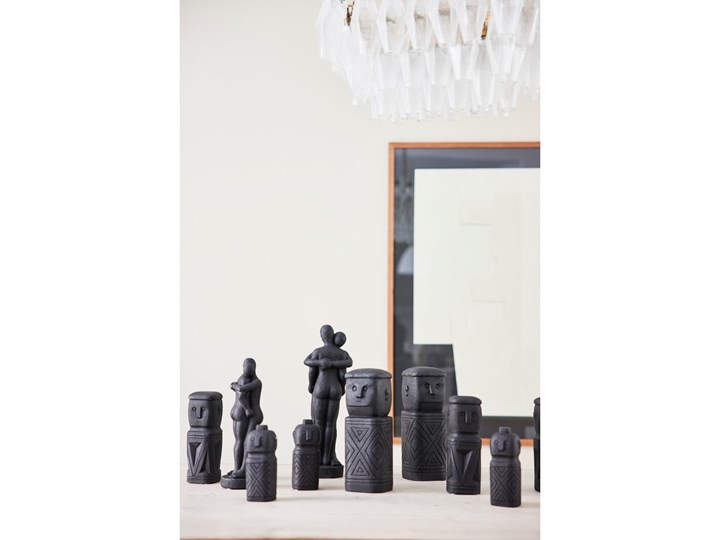 Czarna betonowa figurka dekoracyjna Bahne & CO Kolor Czarny