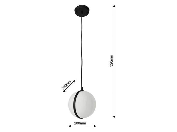 Wisząca lampa zewnętrzna w kształcie kuli czarna - N009-Genua Lampa wisząca Kolor Czarny