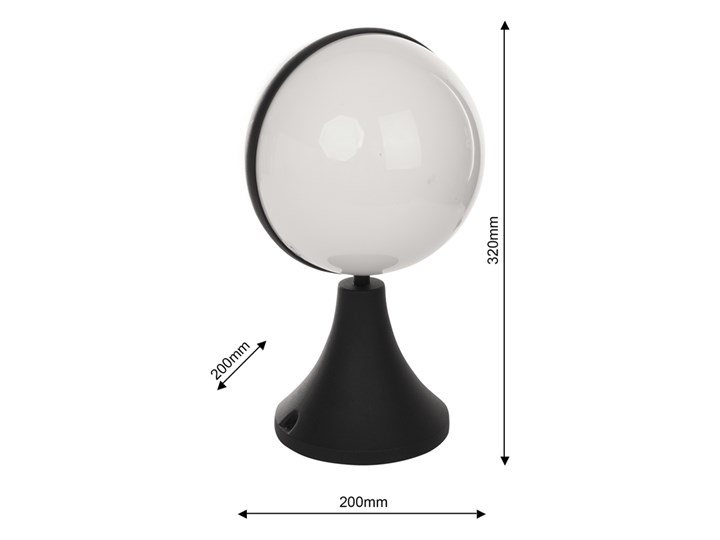 Okrągła lampa zewnętrzna czarna - N009-Genua Kolor Czarny Kategoria Lampy ogrodowe