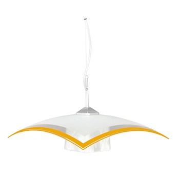 Biało-pomarańczowa lampa wisząca do jadalni - S564-Kilma