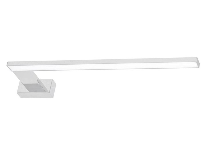 Biały kinkiet łazienkowy lewostronny - N016-Cortina 11W 45x12x4 cm Szkło Styl Nowoczesny Metal Kinkiet LED Funkcje Kinkiet nad lustro