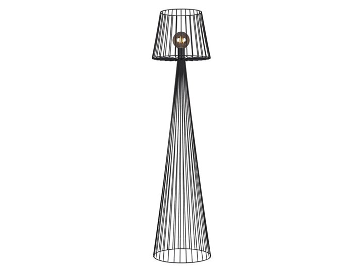 Czarna industrialna lampa podłogowa - S567-Folta