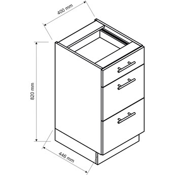 Dolna szafka kuchenna z szufladami - Lorina 8X