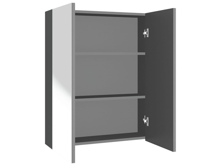 vidaXL Szafka łazienkowa z lustrem, 60x15x75 cm, MDF, antracytowa Wysokość 60 cm Szkło Szerokość 60 cm Szafki Głębokość 15 cm Płyta MDF Wiszące Kategoria Szafki stojące