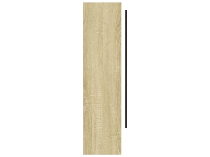 vidaXL Szafka łazienkowa z lustrem, 80x15x60 cm, MDF, biel i dąb Szkło Szafki Płyta MDF Drewno Szerokość 80 cm Wiszące Głębokość 15 cm Kolor Biały