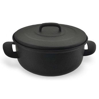 Garnek emaliowany z pokrywką 24 cm 4 l CZESKIE ŻELIWO kod: O-113056