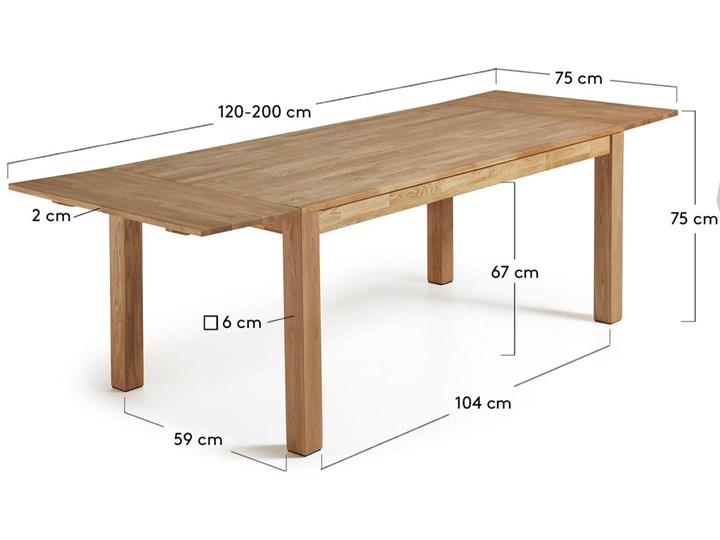 Stół rozkładany Isbel drewniany 120 (200) x 75 cm Pomieszczenie Stoły do jadalni Drewno Styl Tradycyjny