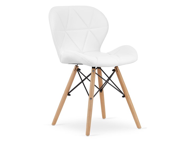 Krzesło Eliot Dsw Paris bukowe nogi biały krem białe Skóra ekologiczna Drewno Metal Tworzywo sztuczne Rodzaj(n) Krzesła