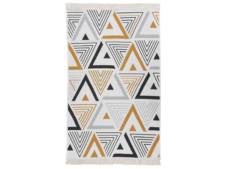 vidaXL Dywan, żółto-szary, 120x180 cm, bawełniany Prostokątny Dywany Dywaniki Bawełna Kolor Żółty