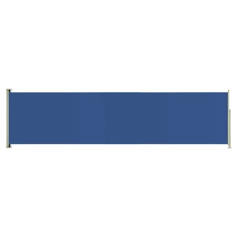 vidaXL Wysuwana markiza boczna na taras, 160 x 600 cm, niebieska