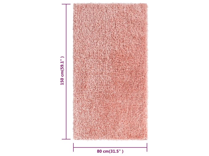 vidaXL Dywan shaggy z wysokim runem, różowy, 80x150 cm, 50 mm Dywany Dywaniki Poliester Prostokątny Kategoria Dywany