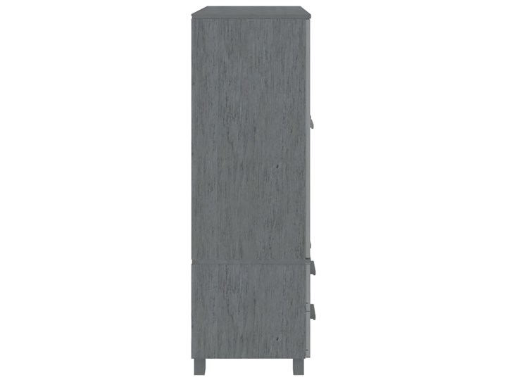 vidaXL Szafa garderobiana, ciemnoszara, 99x45x137 cm, drewno sosnowe Płyta MDF Płyta laminowana Szerokość 99 cm Pomieszczenie Garderoba Głębokość 45 cm Głębokość 42 cm Kategoria Szafy do garderoby