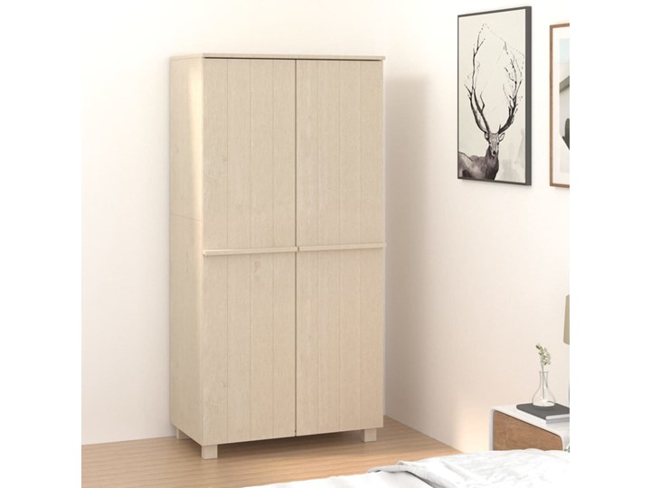 vidaXL Szafa garderobiana, miodowy brąz, 89x50x180 cm, drewno sosnowe Głębokość 50 cm Szerokość 143 cm Płyta MDF Szerokość 89 cm Płyta laminowana Pomieszczenie Garderoba