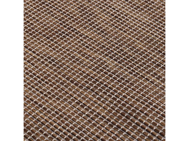 vidaXL Dywan zewnętrzny o płaskim splocie, 160x230 cm, brązowy Dywany Prostokątny Dywaniki Syntetyk Pomieszczenie Balkon i taras