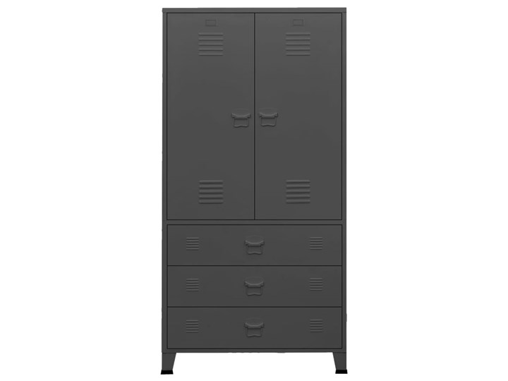 vidaXL Szafa industrialna, antracytowa, 90x50x180 cm, metal Głębokość 50 cm Szerokość 90 cm Styl Industrialny