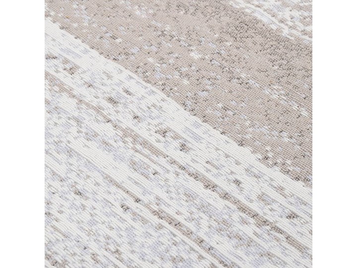 vidaXL Dywan, beżowy, 100x200 cm, bawełniany Prostokątny Dywany Bawełna Pomieszczenie Salon Dywaniki Wzór Abstrakcyjny