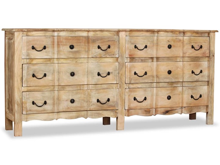 vidaXL Komoda z drewna mango, 200x40x90 cm Drewno Szerokość 200 cm Głębokość 40 cm Szerokość 105 cm Z szufladami Styl Prowansalski
