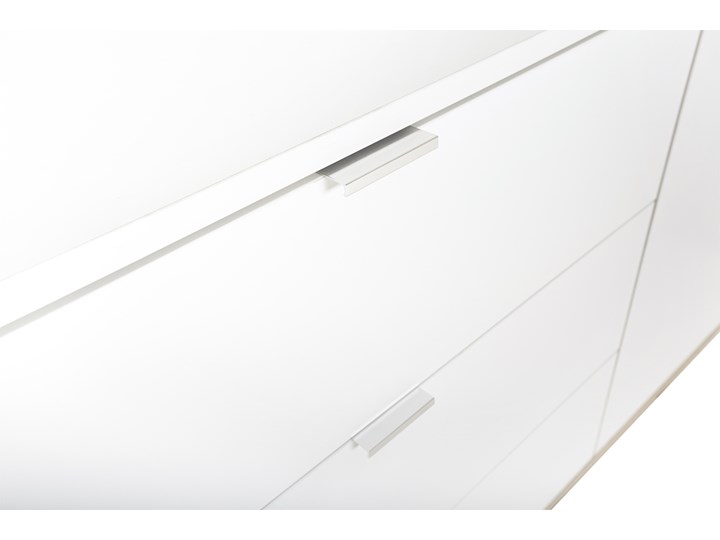 Szeroka komoda z szafkami i szufladami w stylu skandynawskim Goteborg 200 Głębokość 40 cm Szerokość 150 cm Płyta MDF Wysokość 70 cm Wysokość 68 cm Szerokość 200 cm Pomieszczenie Salon