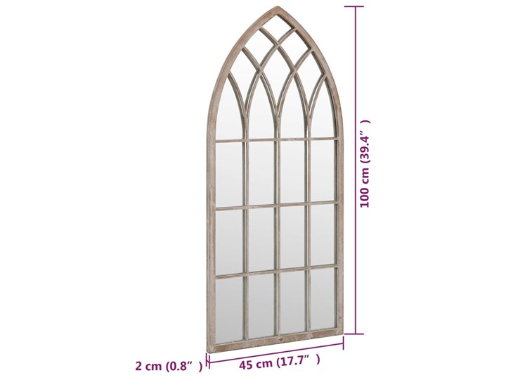 vidaXL Lustro do wewnątrz, kolor piaskowy, 100x45 cm Kategoria Lustra Ścienne Kolor Beżowy