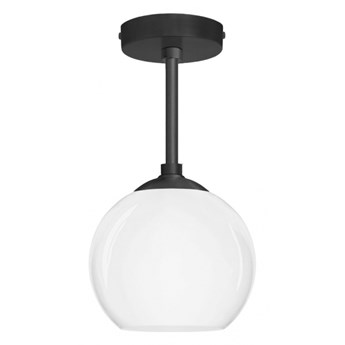 Czarna lampa sufitowa z białym kloszem GC-S1K