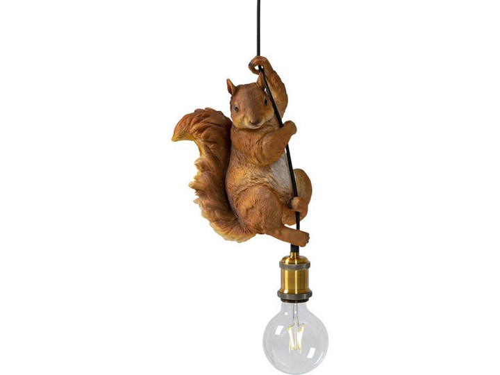 Lampa wisząca wiewiórka czerwona 20x14 cm Tworzywo sztuczne Lampa z kloszem Lampa inspirowana Kolor Brązowy