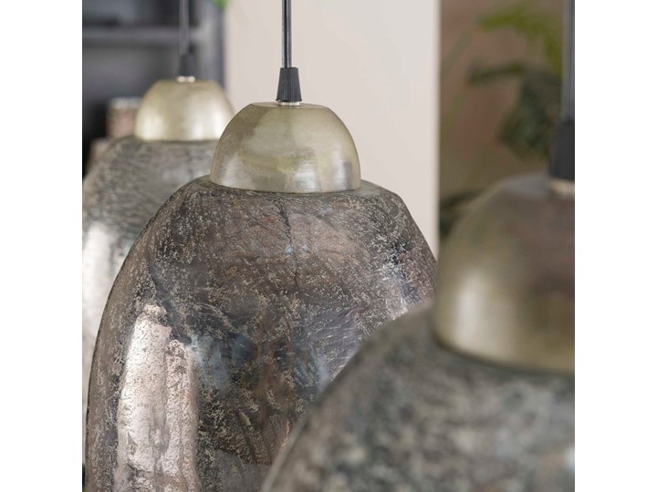 Lampa wisząca Sphere Clearstone 3L 102 cm klosze szklane kamienne Szkło Lampa z kloszem Kategoria Lampy wiszące