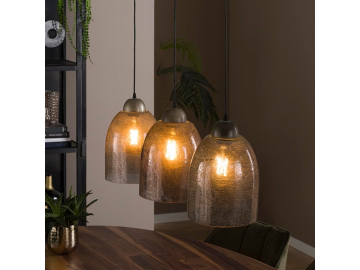 Lampa wisząca Sphere Clearstone 3L 102 cm klosze szklane kamienne Szkło Lampa z kloszem Kategoria Lampy wiszące