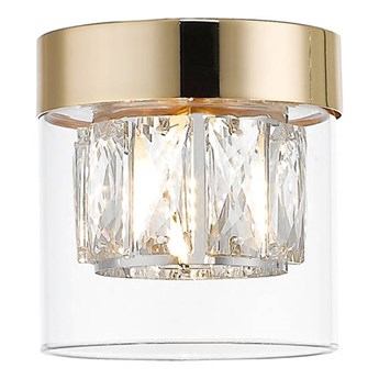Nowoczesna lampa sufitowa GEM szklana tuba G9 28W | złoty