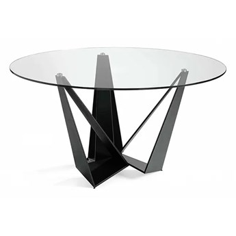Designerski okrągły stół z czarną nogą Ø150x75 cm CT2061R