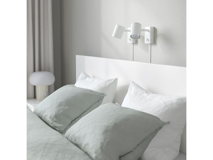 IKEA MALM Rama łóżka z 2 pojemnikami, Biały, 160x200 cm Łóżko drewniane Drewno Liczba miejsc Dwuosobowe Kategoria Łóżka do sypialni