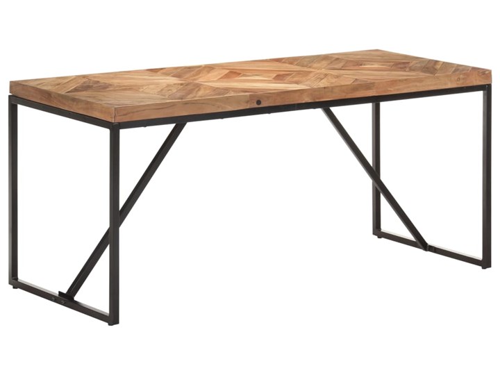 vidaXL Stół jadalniany, 160x70x76 cm, lite drewno akacjowe i mango Pomieszczenie Stoły do jadalni Stal Długość(n) 160 cm