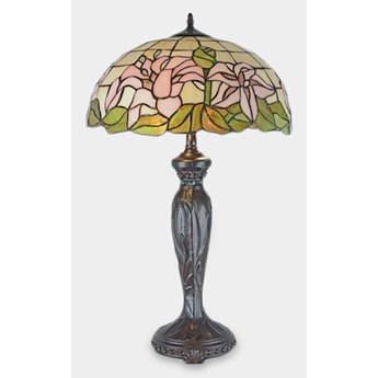 Lampa Witrażowa w Stylu Tiffany Lilia Różowa