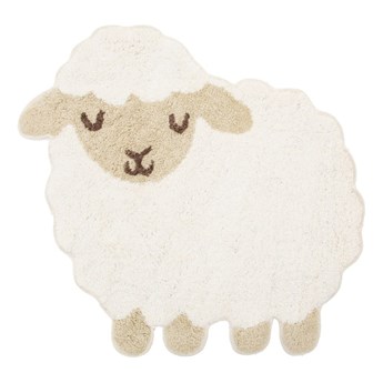 Biały dziecięcy bawełniany dywan Sass & Belle Baa Baa Lamb, 56 x 60 cm