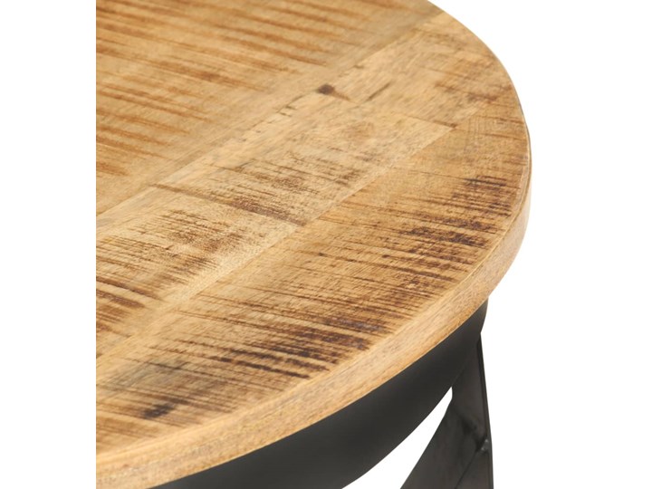 vidaXL Stolik kawowy, Ø68x43 cm, surowe drewno mango Styl Industrialny Długość 68 cm Szerokość 68 cm Metal Kategoria Stoliki i ławy