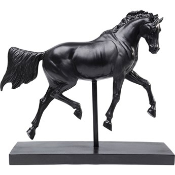 Figurka dekoracyjna Horse 31x26 cm czarna