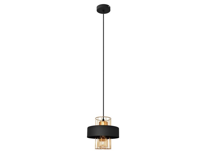 Żyrandol na lince VOLTA 1xE27/60W/230V czarny/złoty Metal Kategoria Lampy wiszące